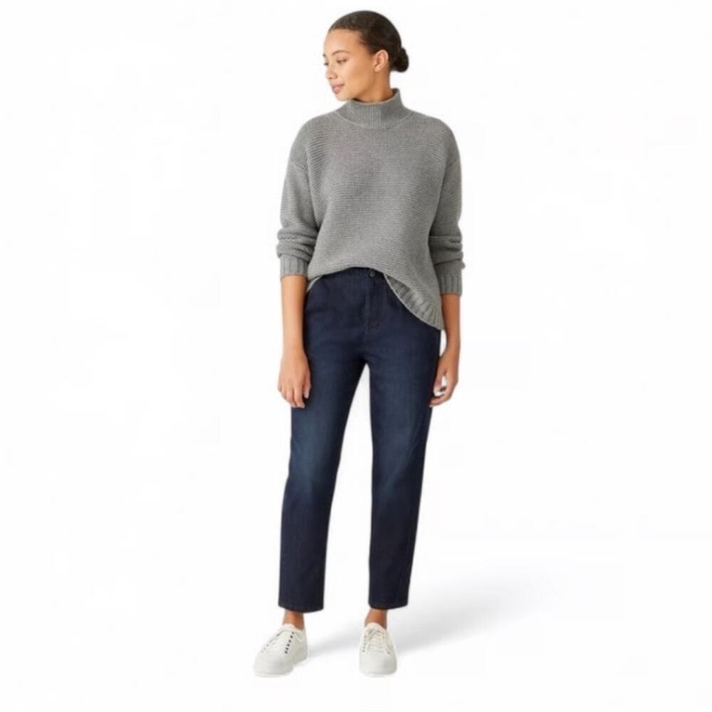 NWT NEW Eileen Fisher Organic Cotton Stretch Tapered Ankle Jeans Size 16 - Picture 2 of 12